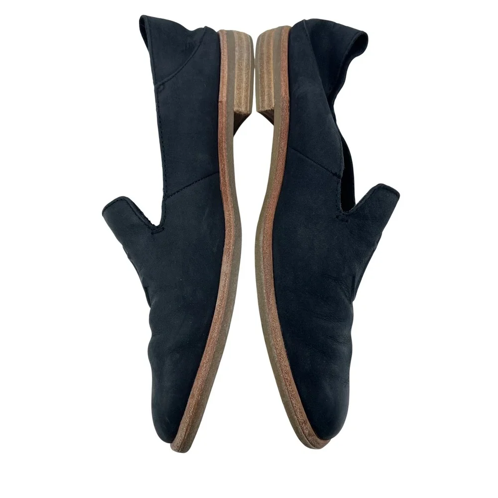 Sperry Seaport Black Leather Anchor Embossed Loafers Womens 7.5 STS83413‎